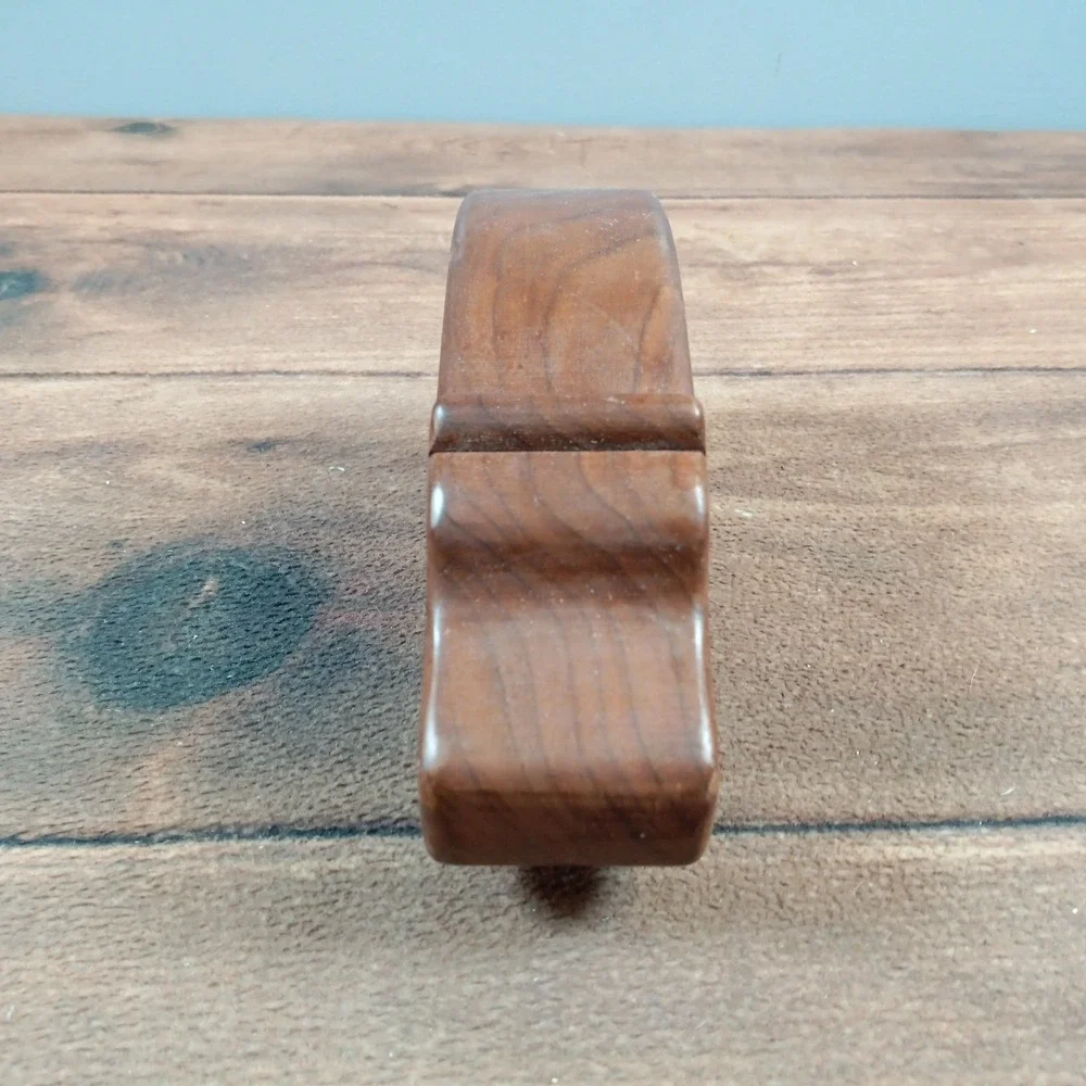 Hippo Puzzle Trinket Box Brown Good Hand Carved Wood MCM